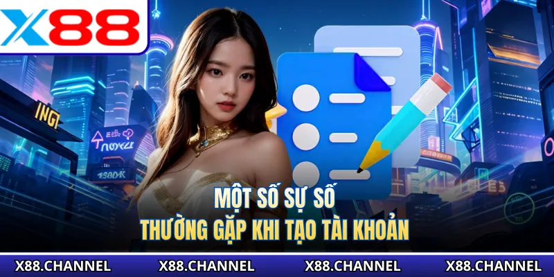 Một số sự số thường gặp khi tạo tài khoản