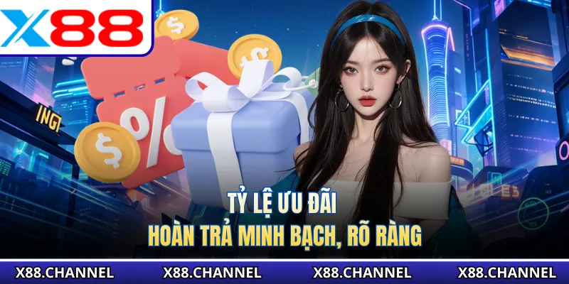 Tỷ lệ ưu đãi hoàn trả minh bạch, rõ ràng